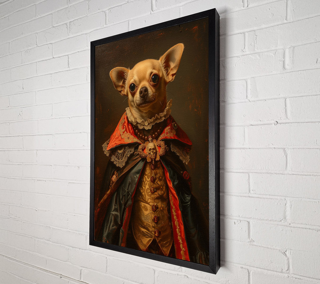  A Canvas Print of Crimson Canine Majesty Canvas Art