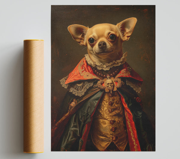 Crimson Canine Majesty Giclee Print
