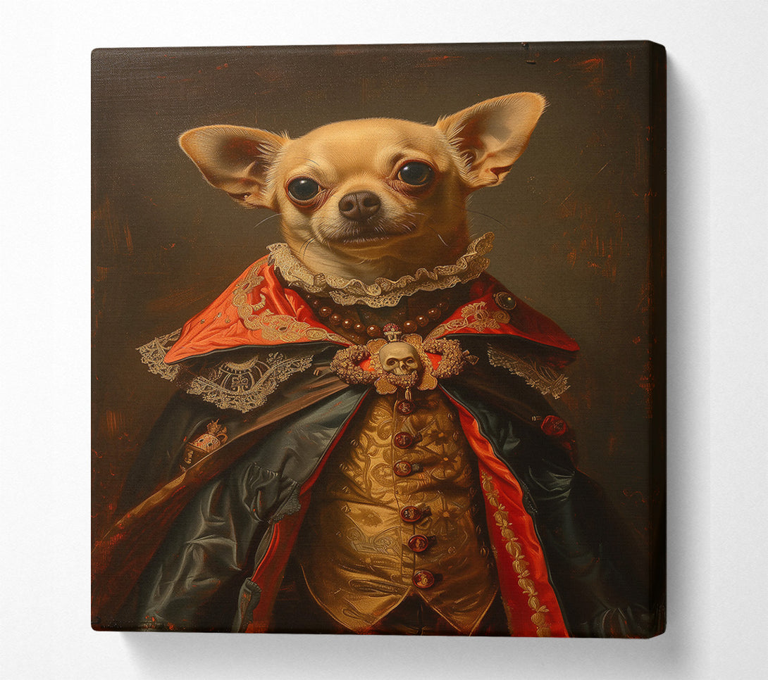  A Canvas Print of Crimson Canine Majesty Canvas Art