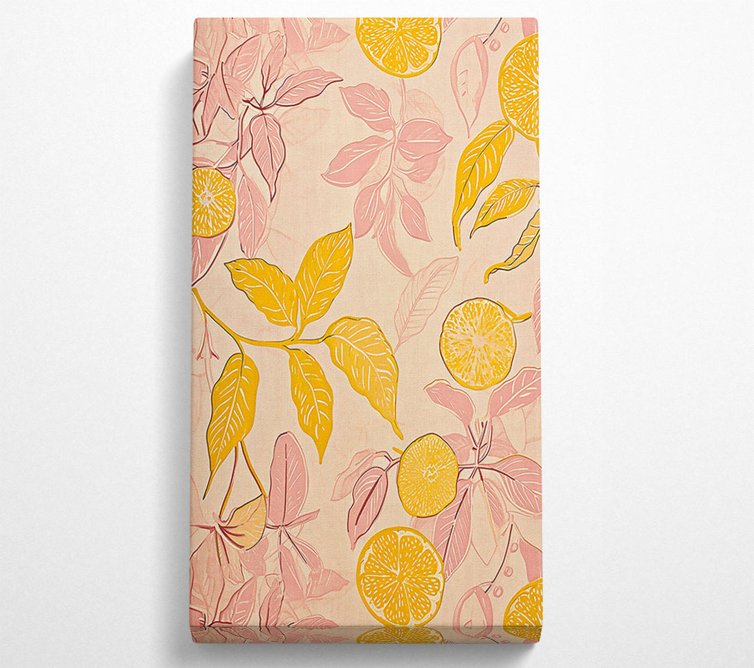  A Canvas Print of Peachy Citrus Dreams Canvas Wall Art