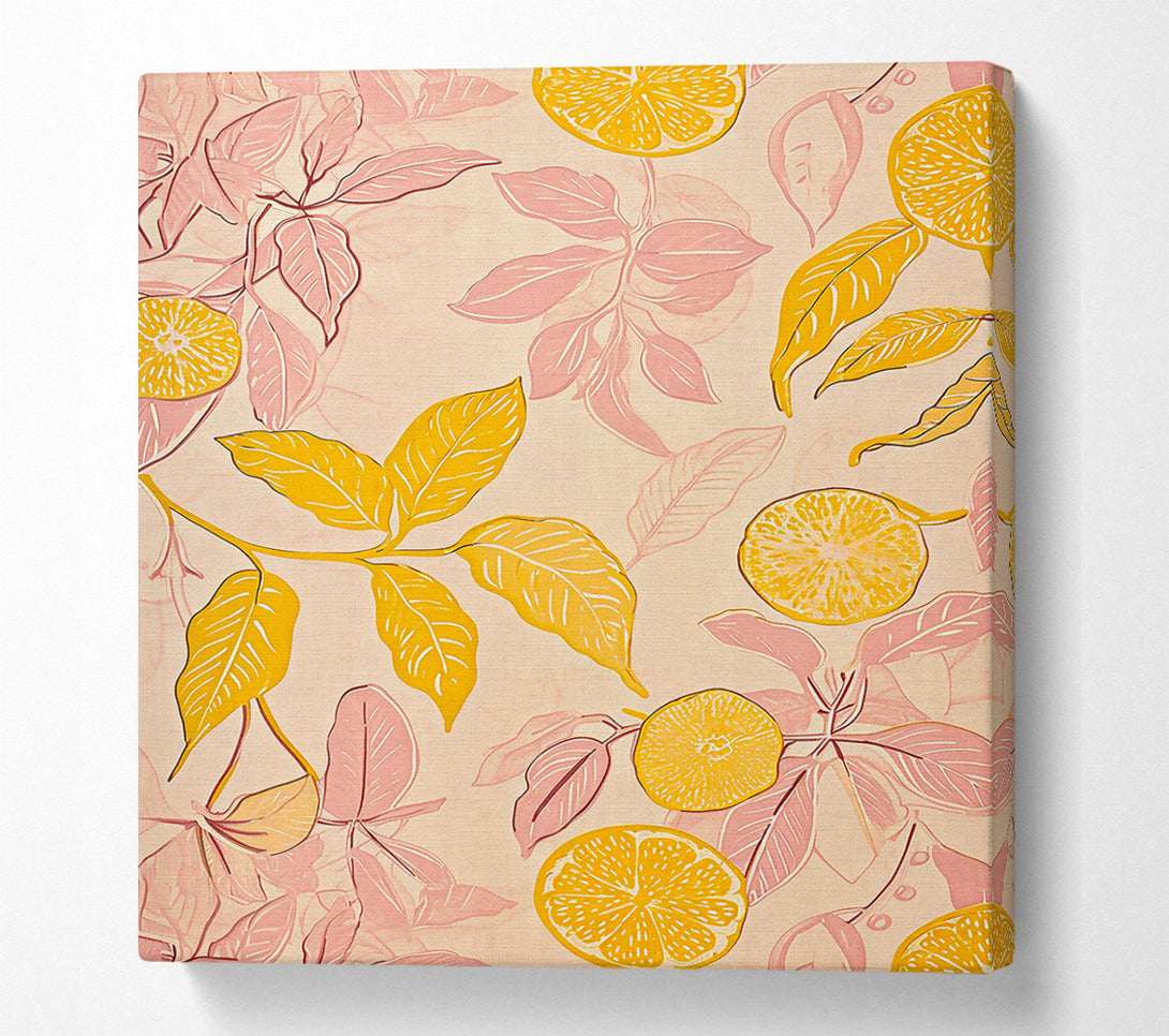  A Canvas Print of Peachy Citrus Dreams Canvas Wall Art