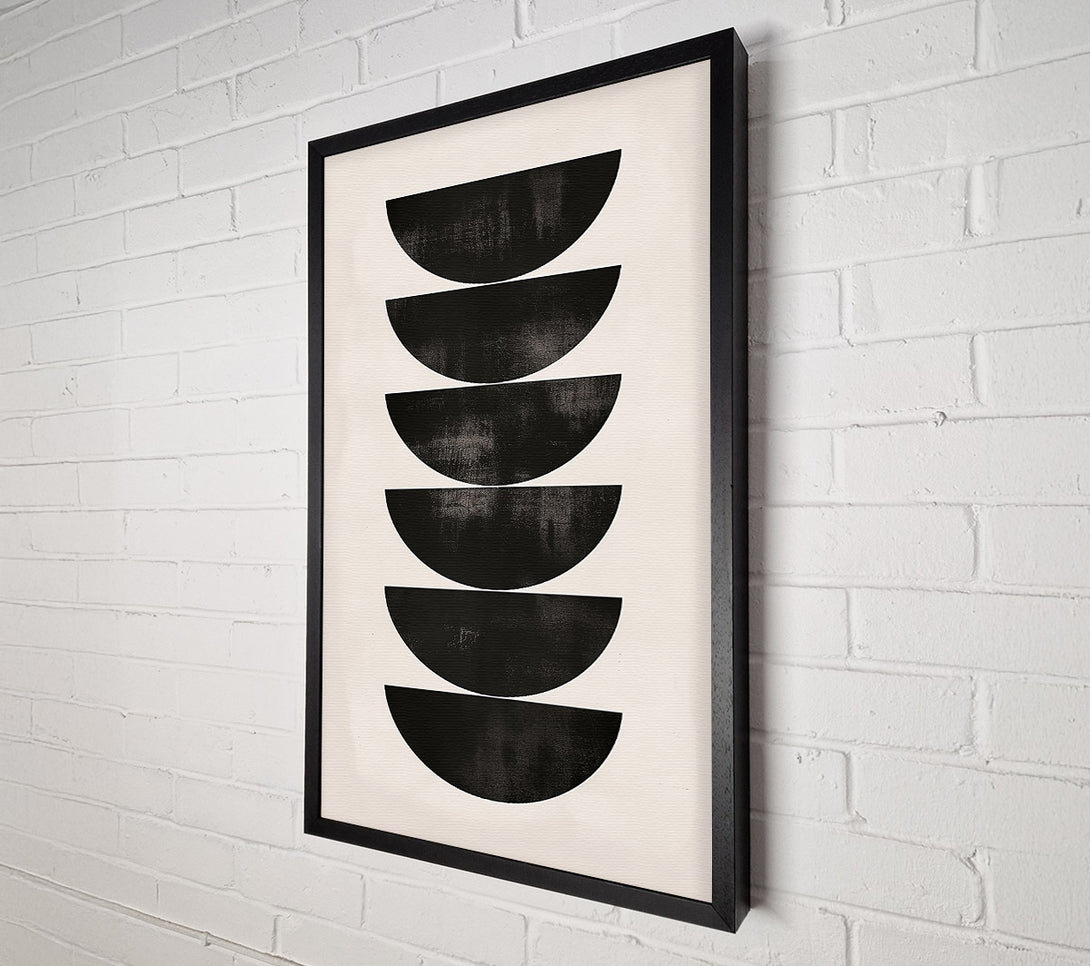  A Canvas Print of Black Semicircle Stacking Canvas Wall Art