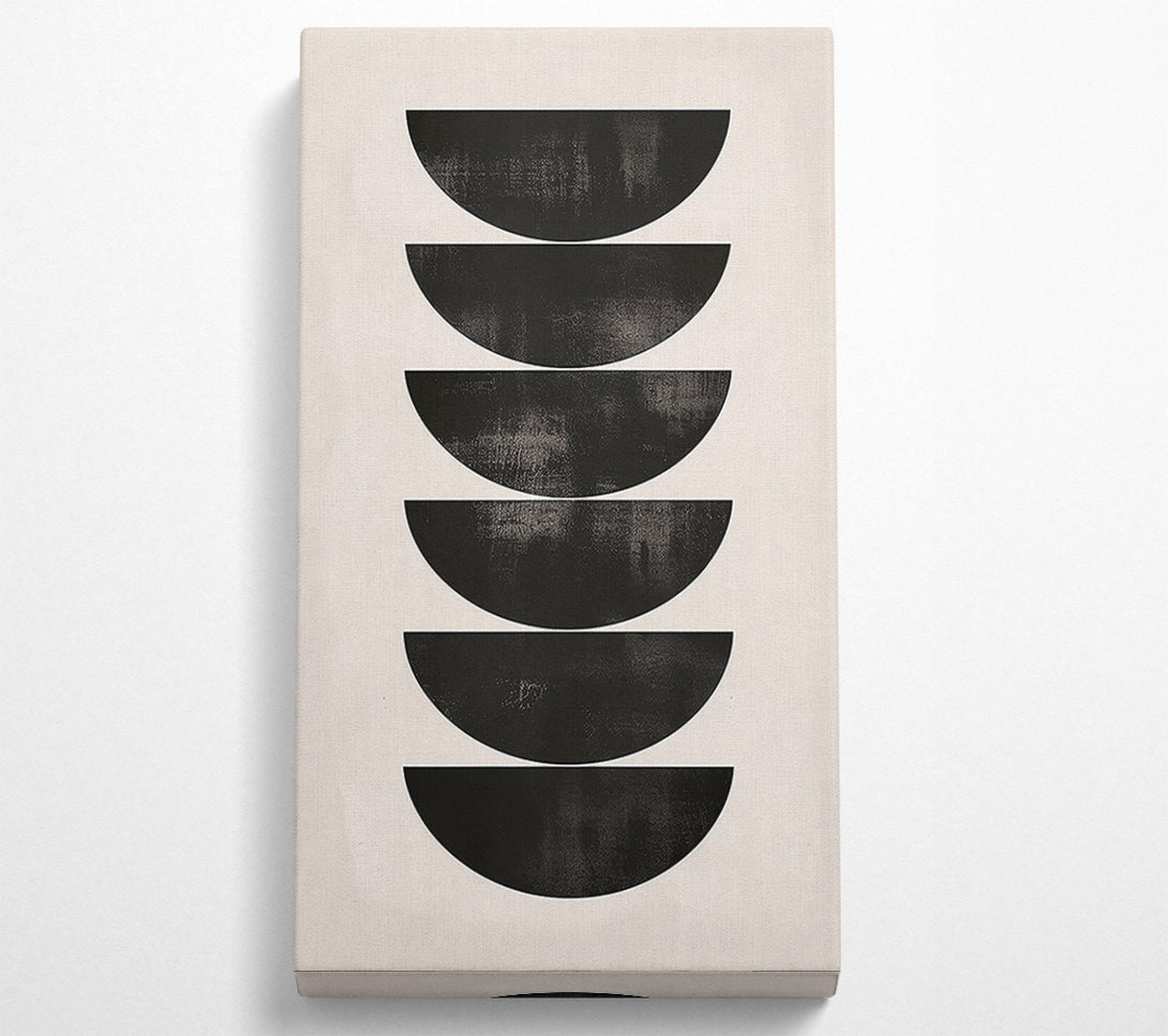  A Canvas Print of Black Semicircle Stacking Canvas Wall Art