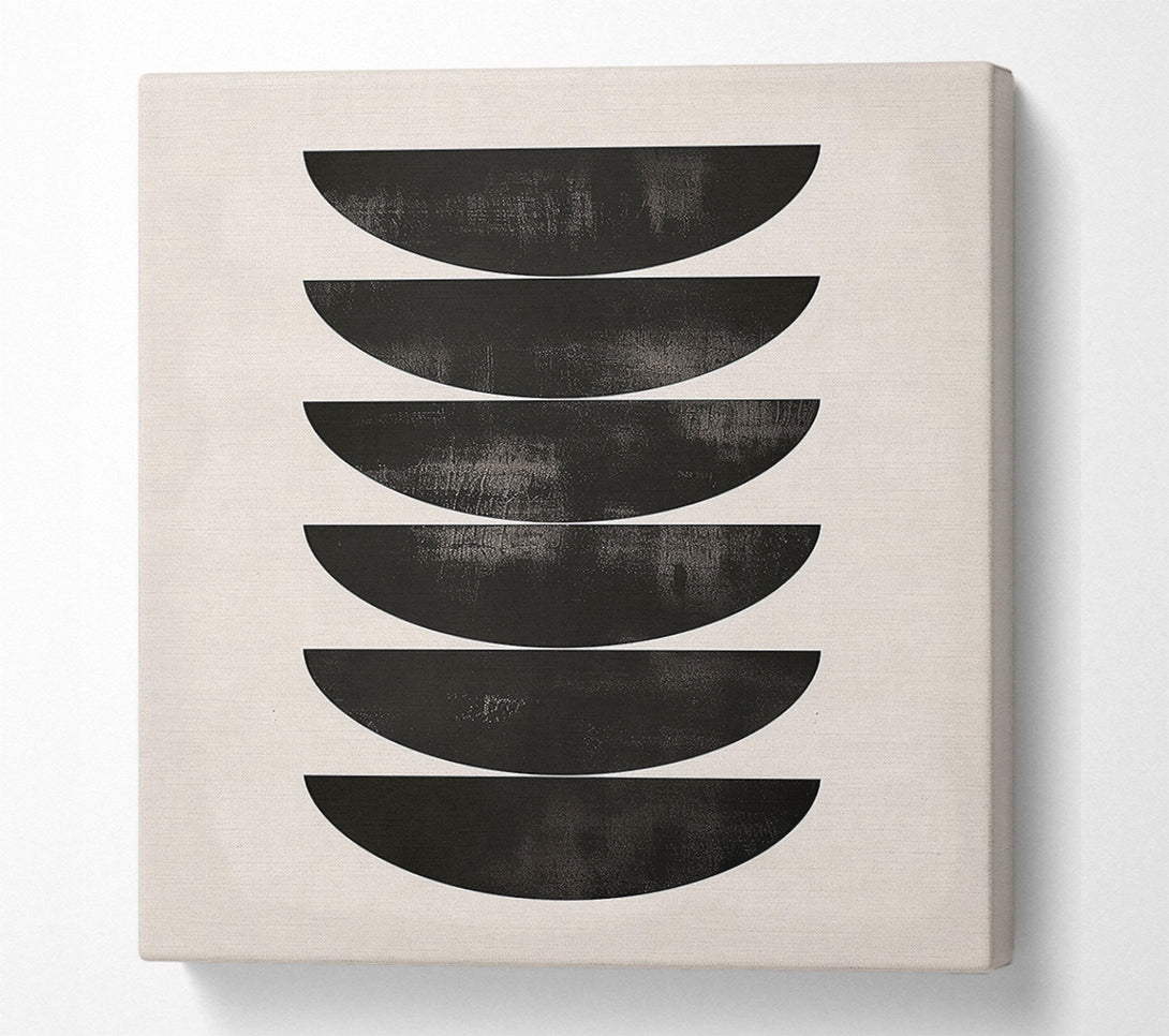  A Canvas Print of Black Semicircle Stacking Canvas Wall Art