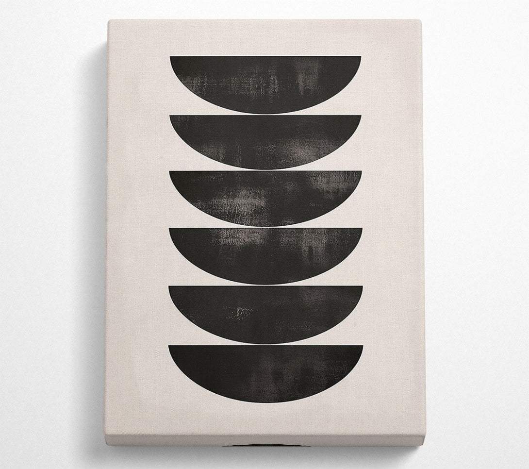  A Canvas Print of Black Semicircle Stacking Canvas Wall Art