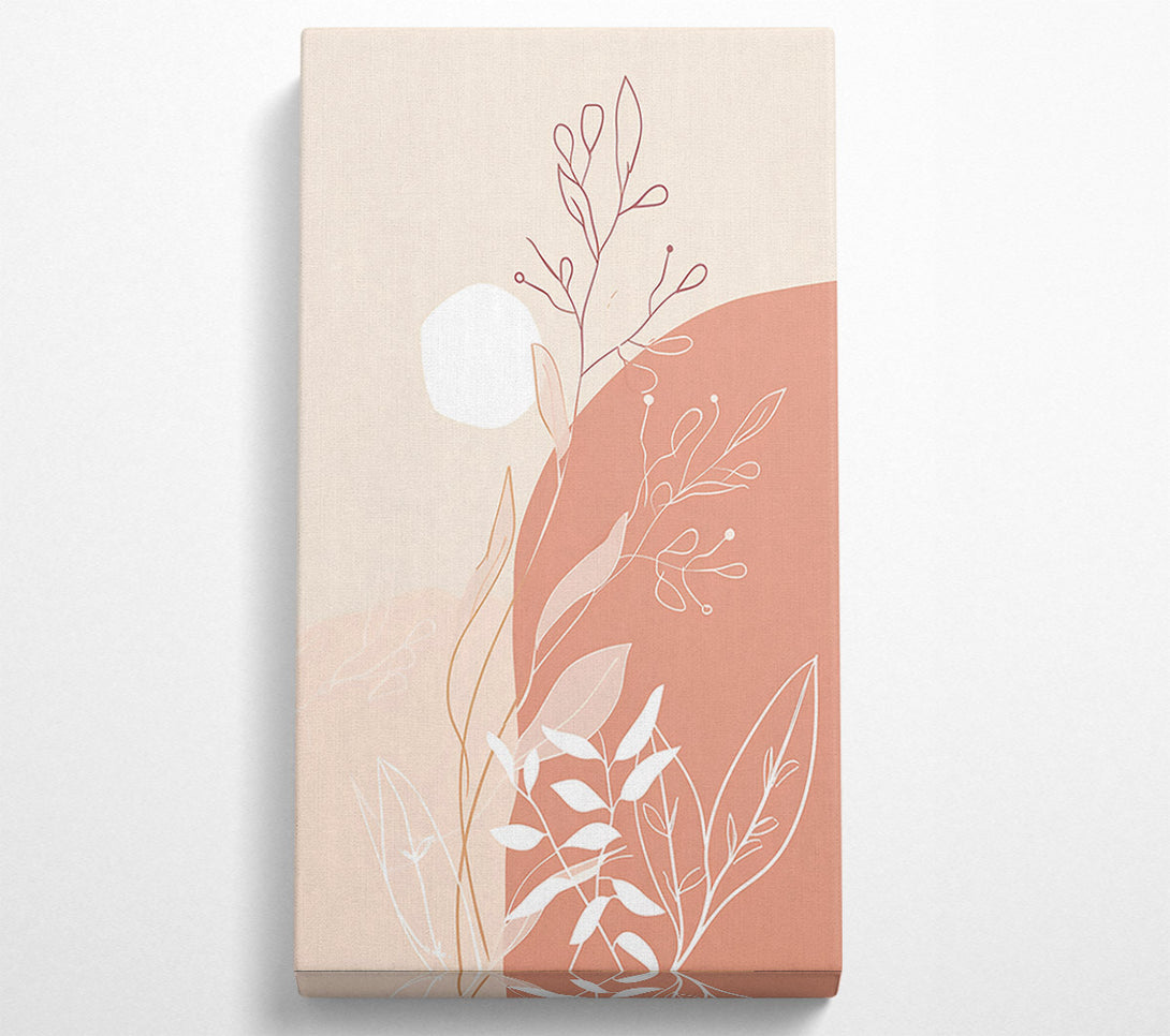  A Canvas Print of Peach Floral Bloom Canvas Wall Art