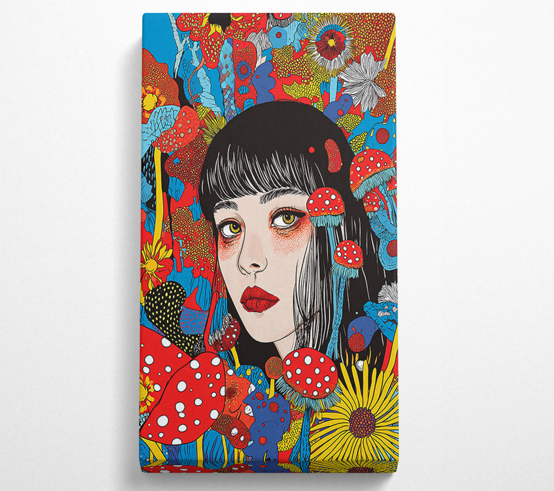  A Canvas Print of Red Floral Entrapment Canvas Art