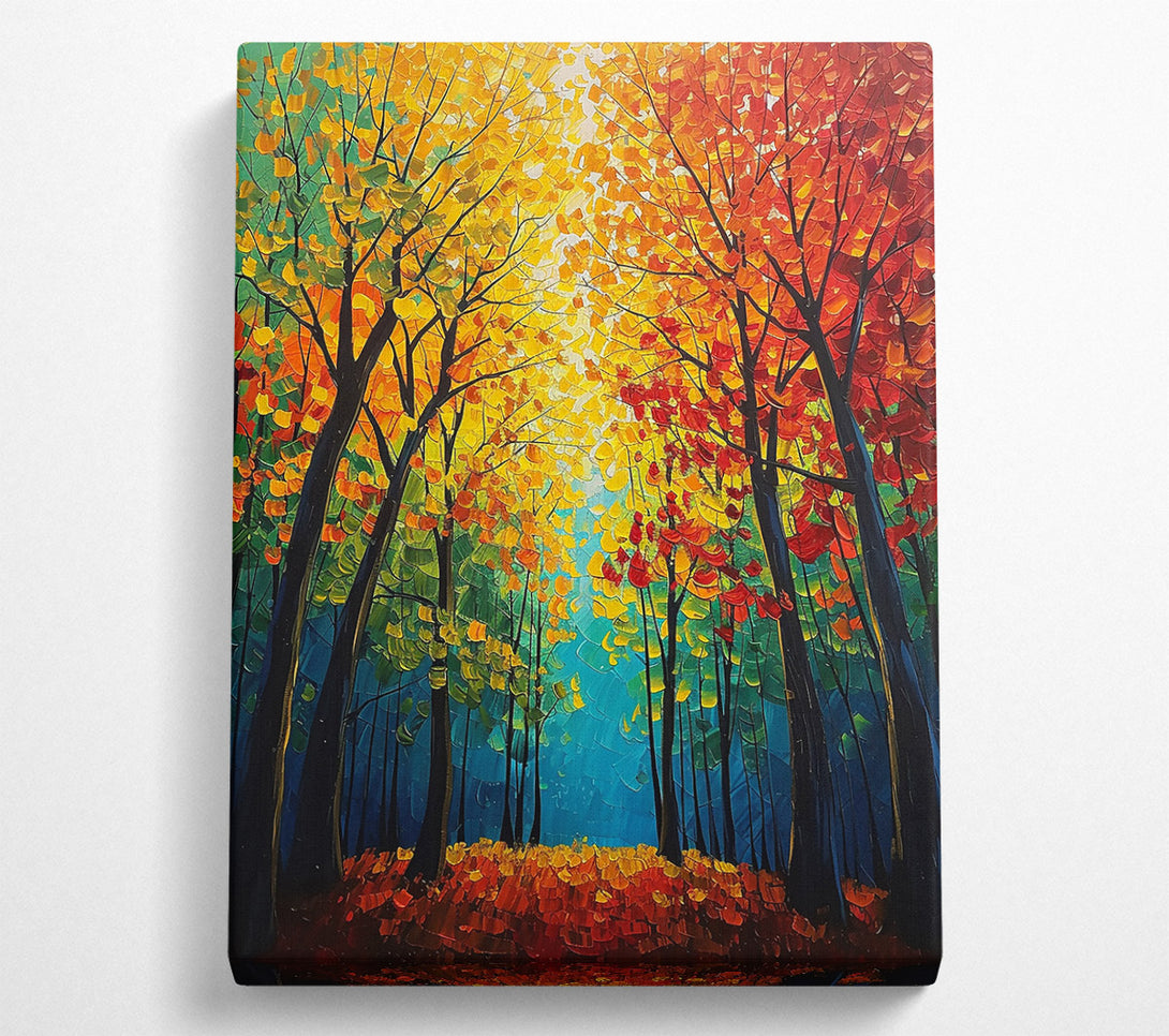  A Canvas Print of Golden Autumn Woods Canvas Art