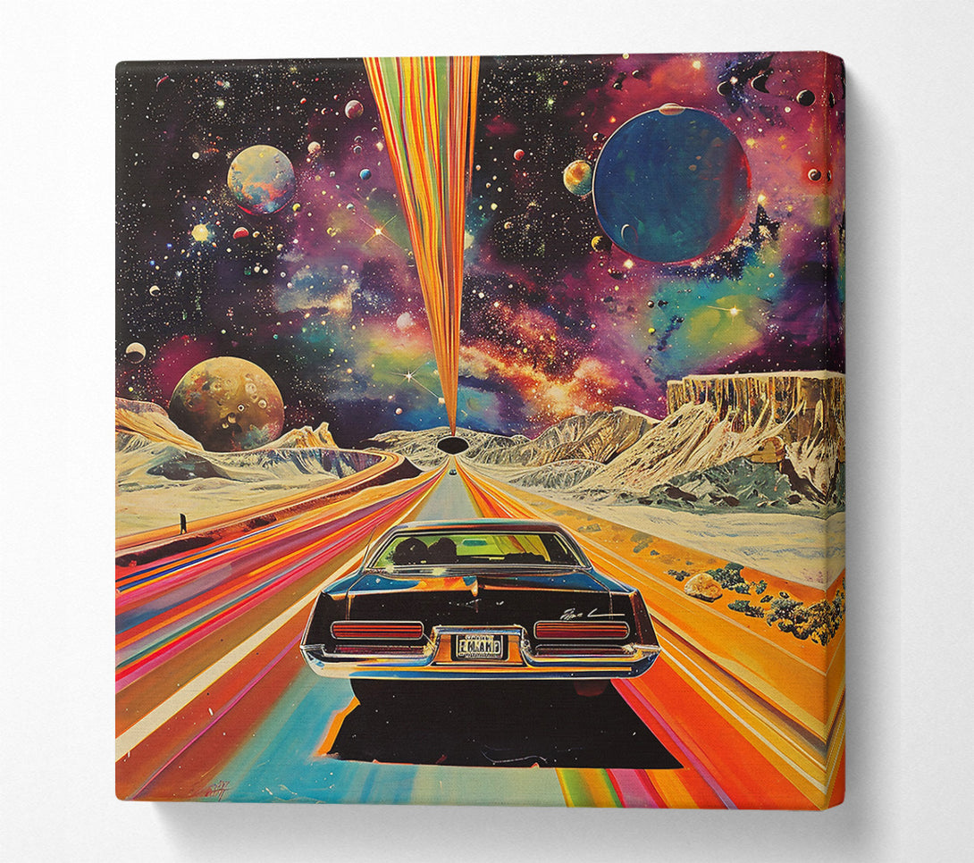  A Canvas Print of Cosmic Orange Highway Canvas Print