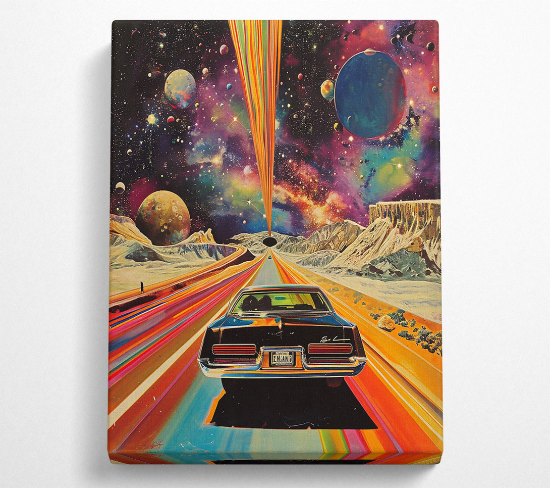  A Canvas Print of Cosmic Orange Highway Canvas Print