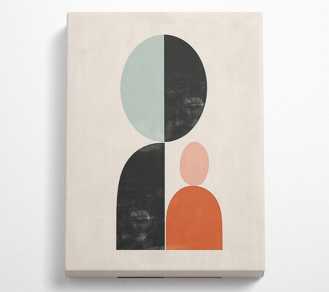  A Canvas Print of Terracotta Abstract Forms Canvas Art