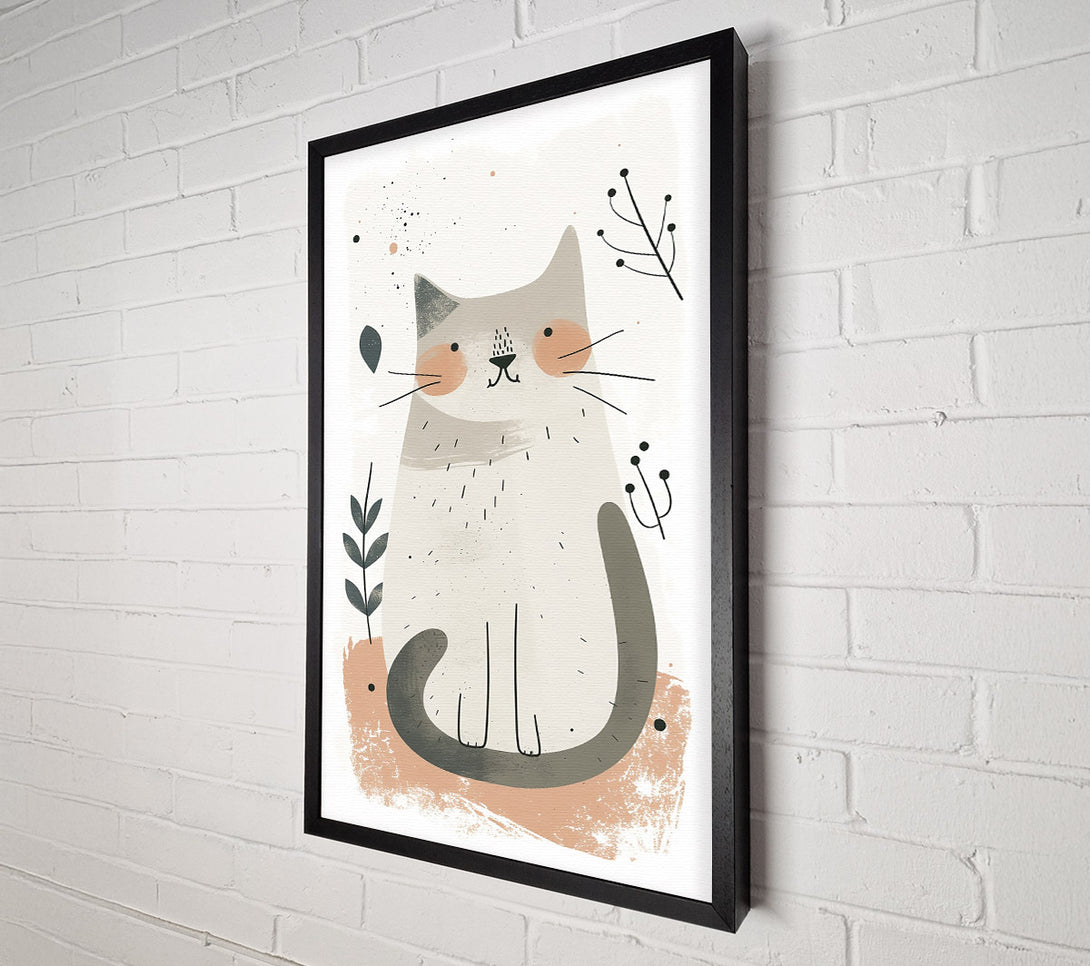  A Canvas Print of Peachy Kitty Dreams Canvas Wall Art