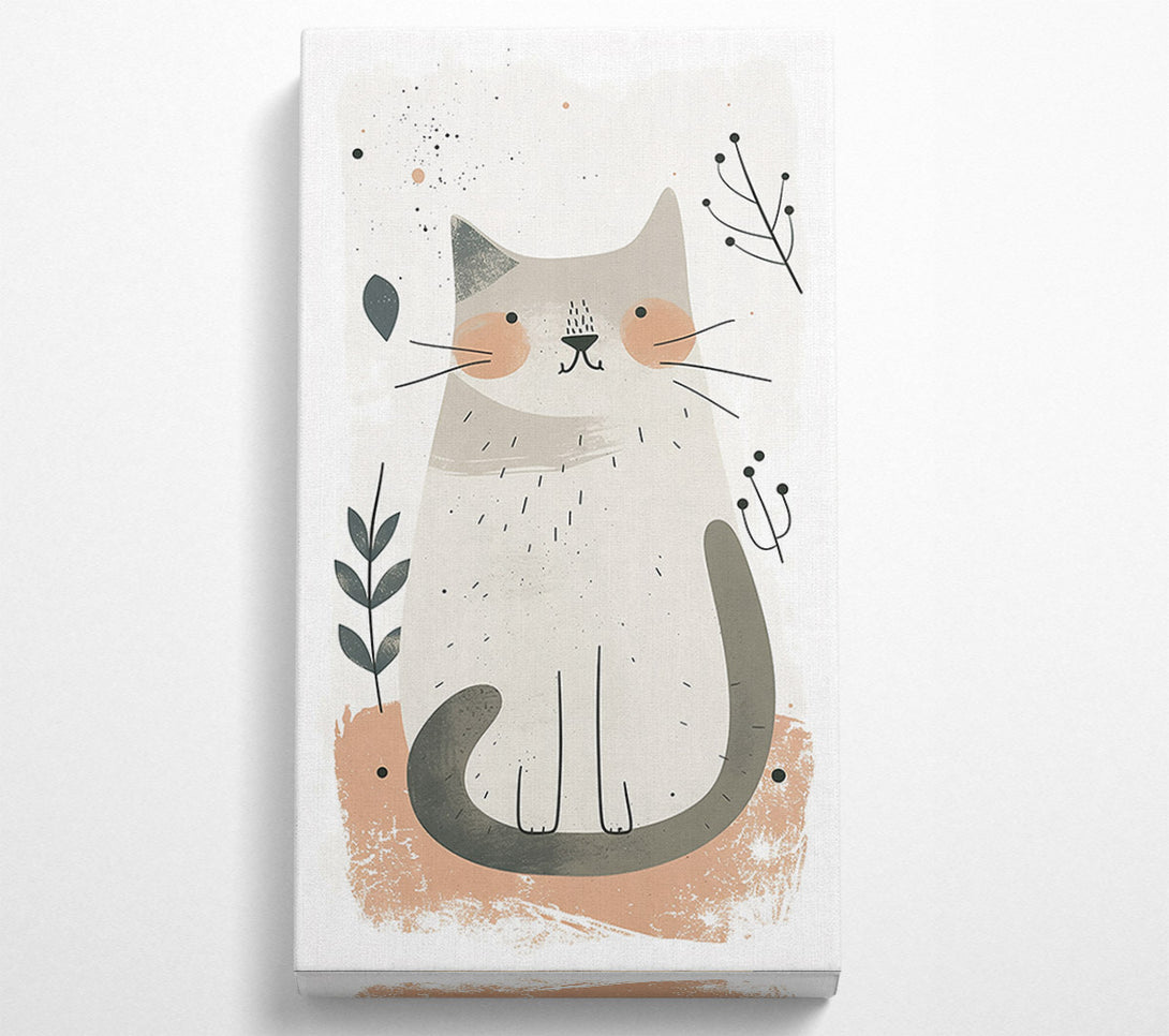  A Canvas Print of Peachy Kitty Dreams Canvas Wall Art