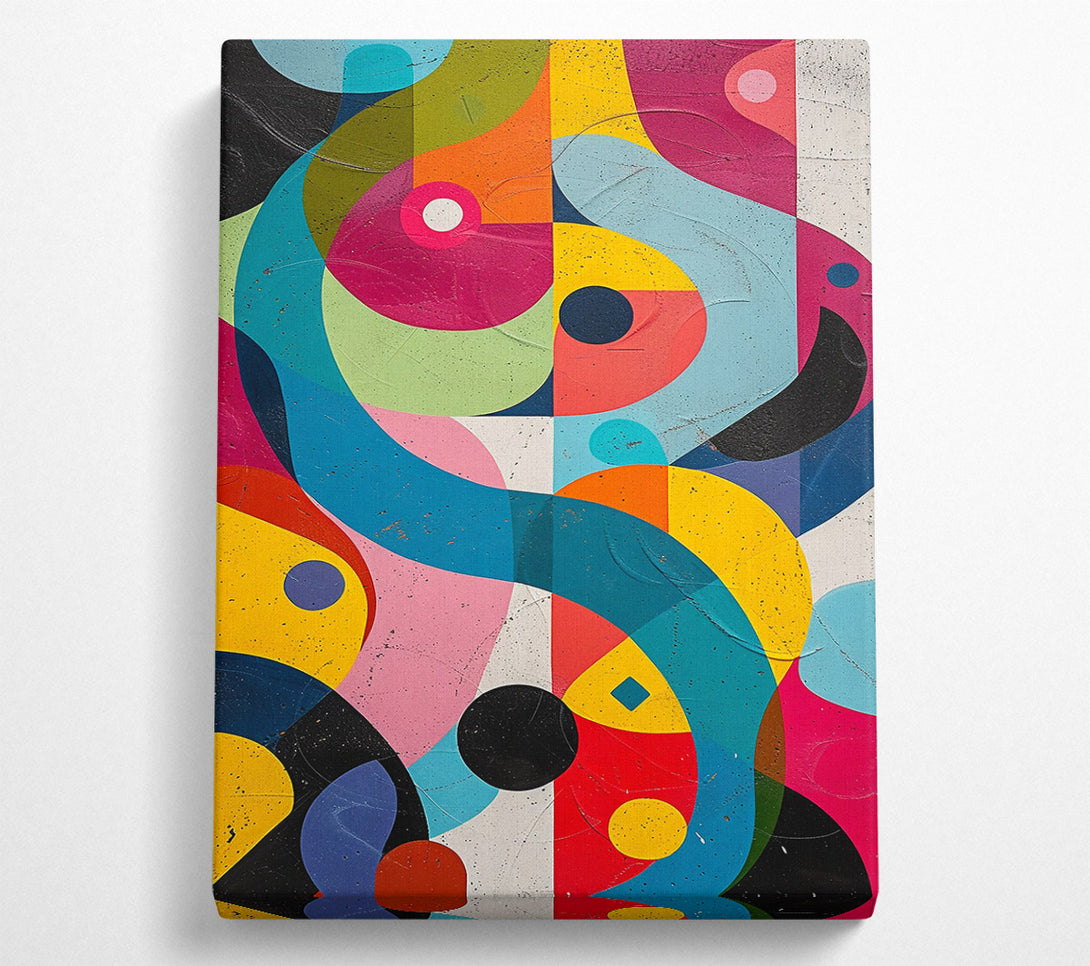  A Canvas Print of Teal Abstract Swirls Canvas Wall Art