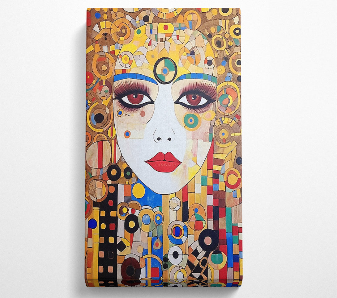  A Canvas Print of Lady With Lashes Klimt Style Canvas Art