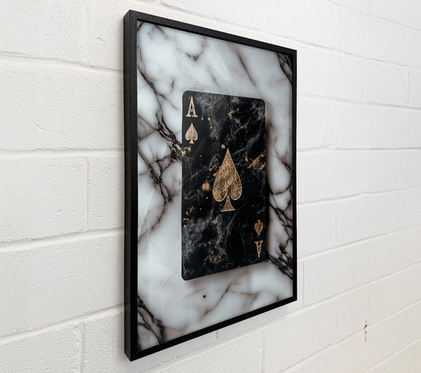 Black Marble Ace Of Spades.