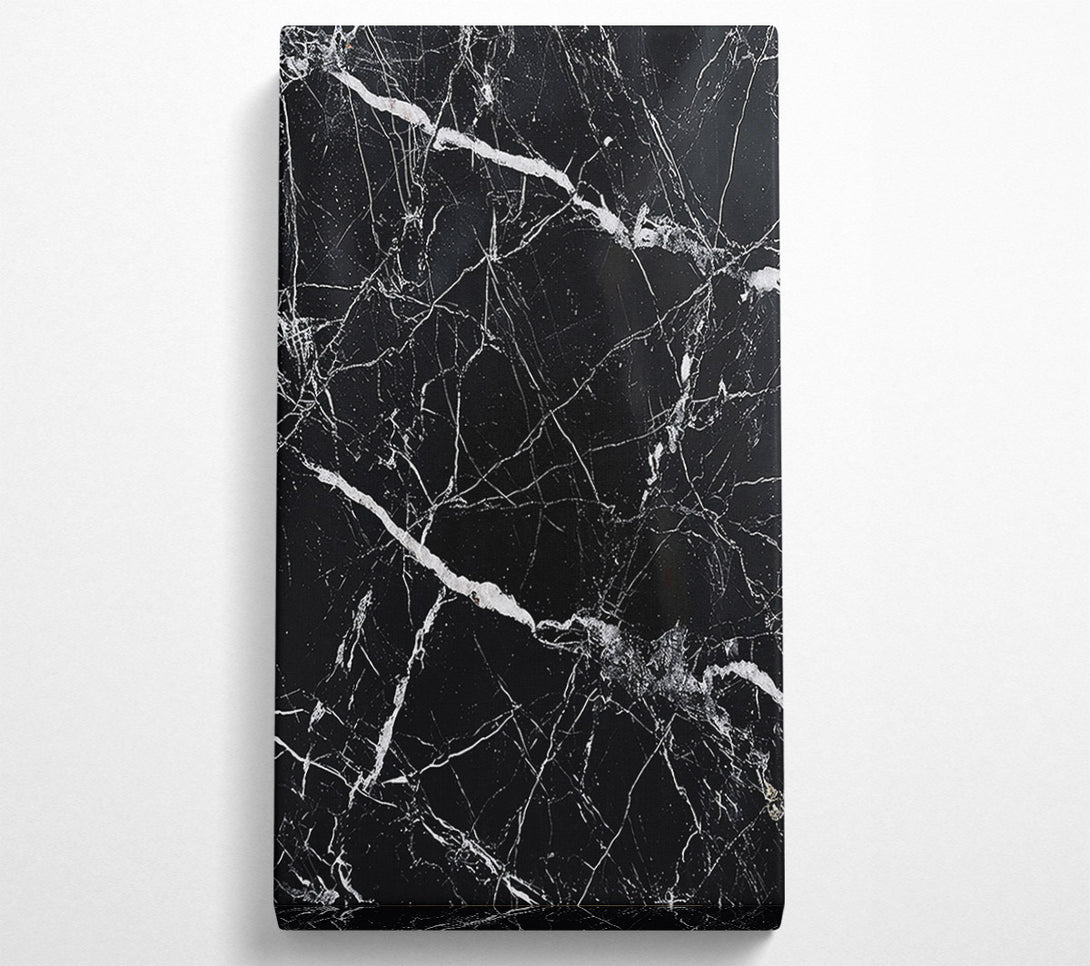  A Canvas Print of Black Marble Veins Canvas Wall Art