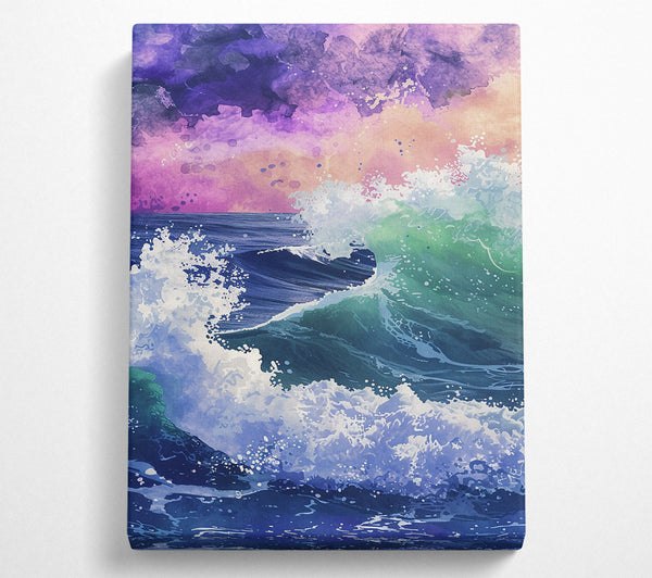  A Canvas Print of Azure Ocean Surge Canvas Art