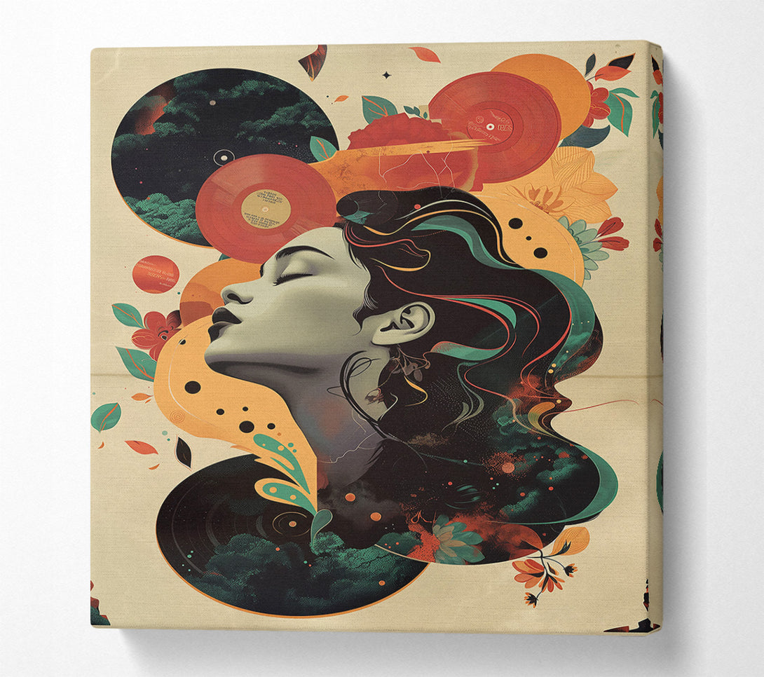  A Canvas Print of Crimson Dreamscape Symphony Canvas Art