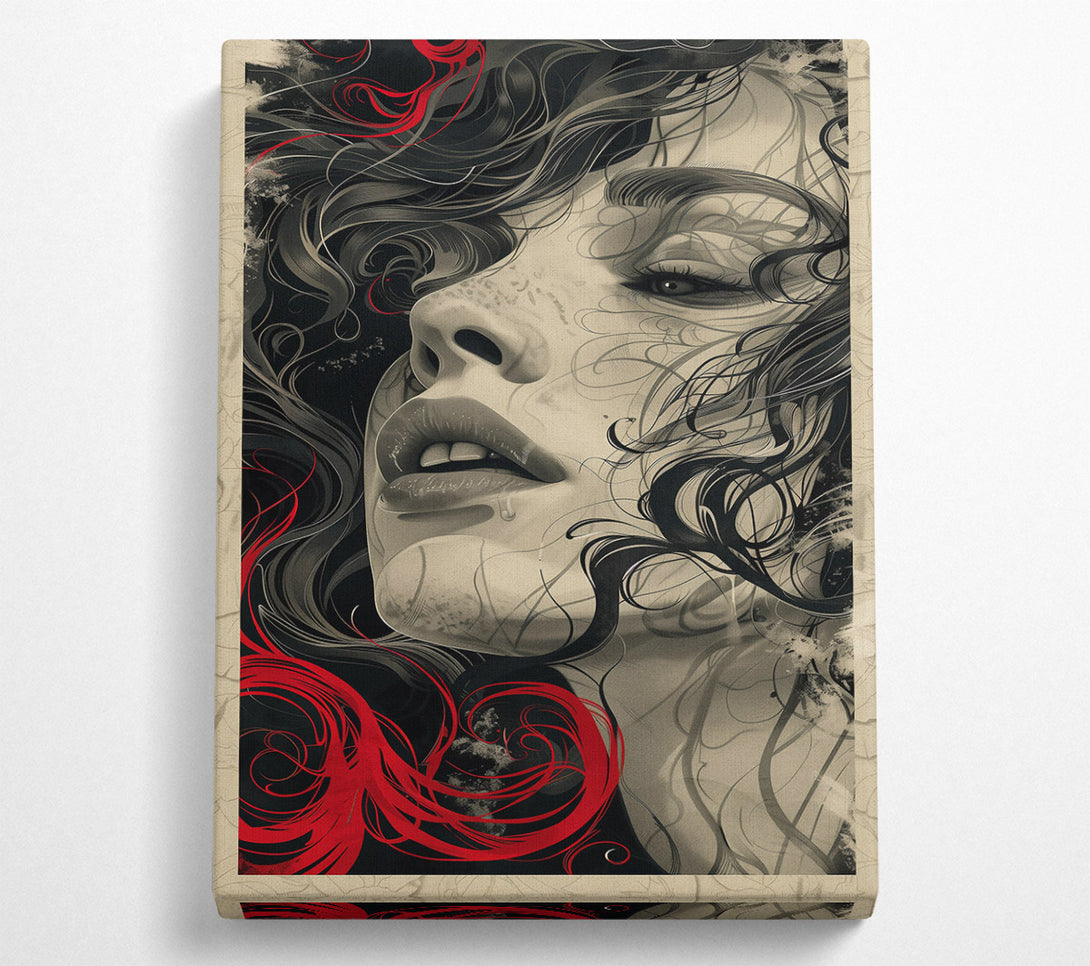 A Canvas Print of Crimson Embrace Canvas Art