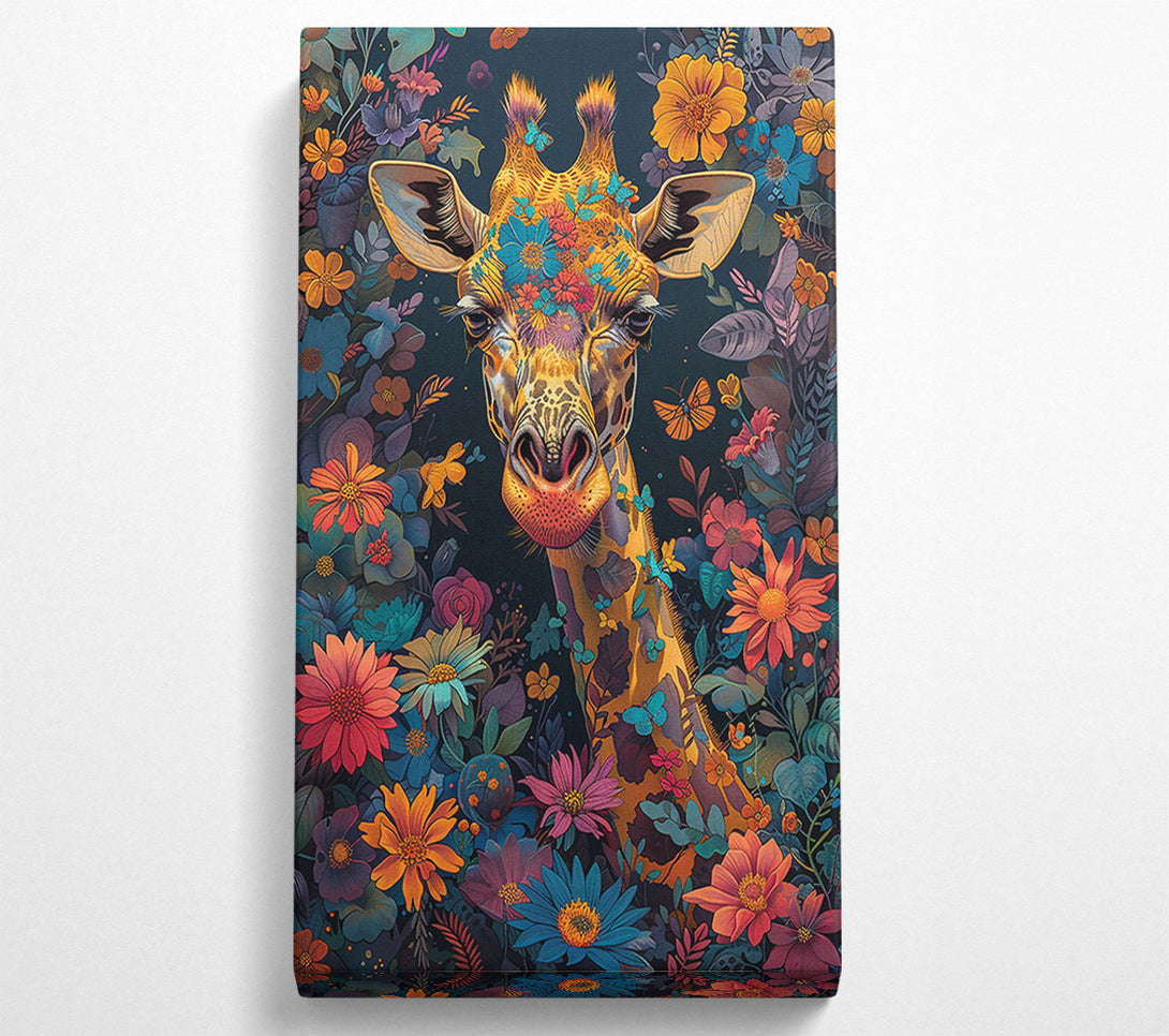  A Canvas Print of Golden Giraffe Blooms Canvas Wall Art