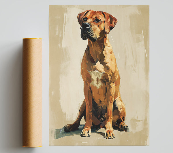 Copper Canine Gaze Print