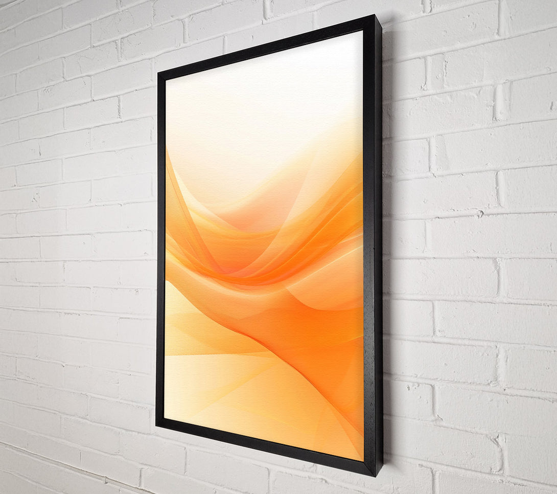  A Canvas Print of Orange Abstract Waves Canvas Wall Art