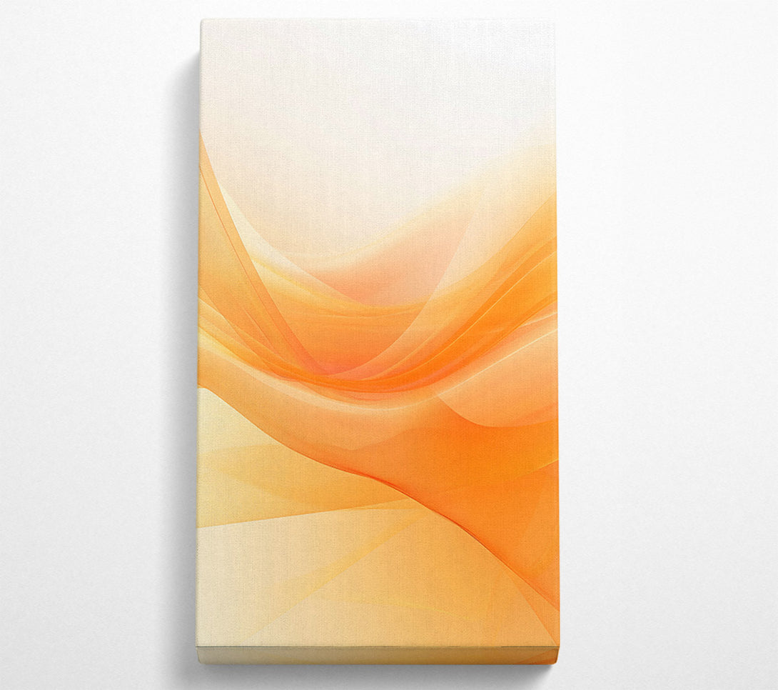  A Canvas Print of Orange Abstract Waves Canvas Wall Art
