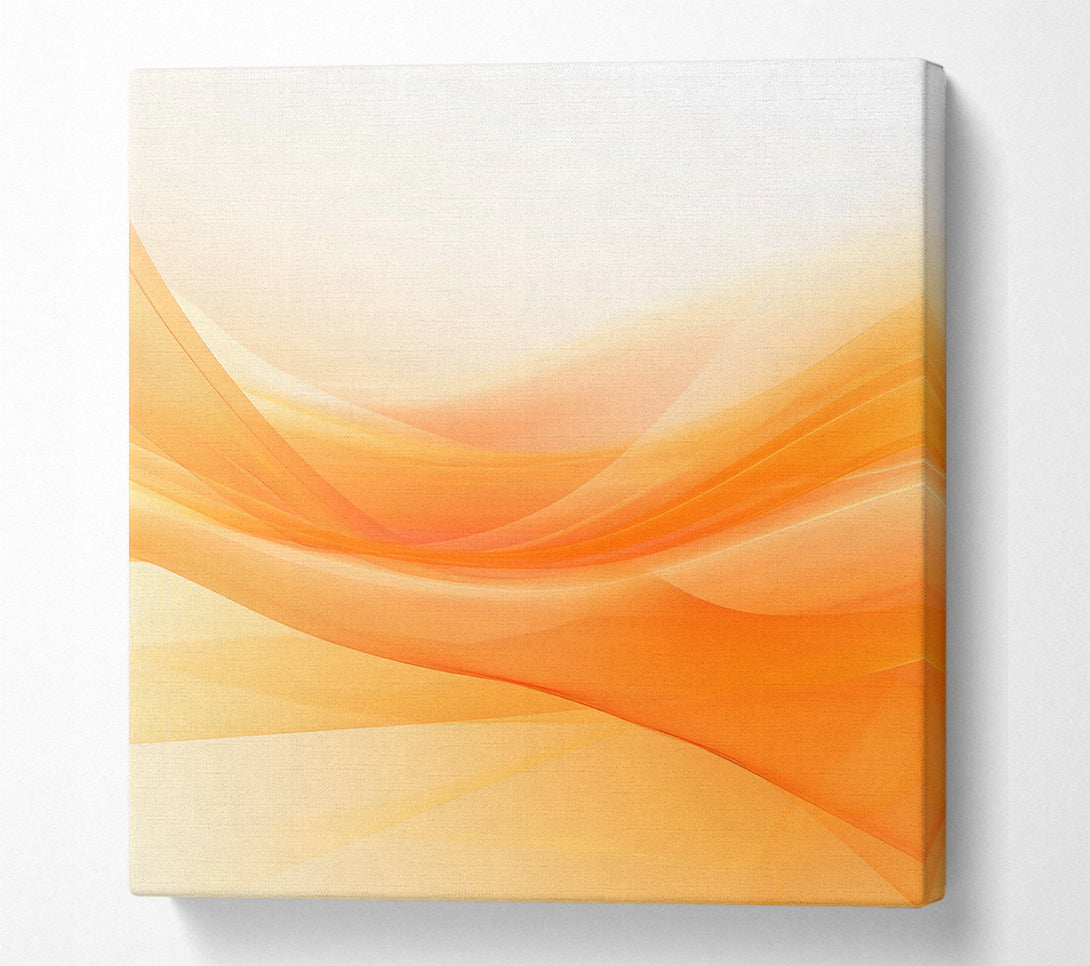  A Canvas Print of Orange Abstract Waves Canvas Wall Art