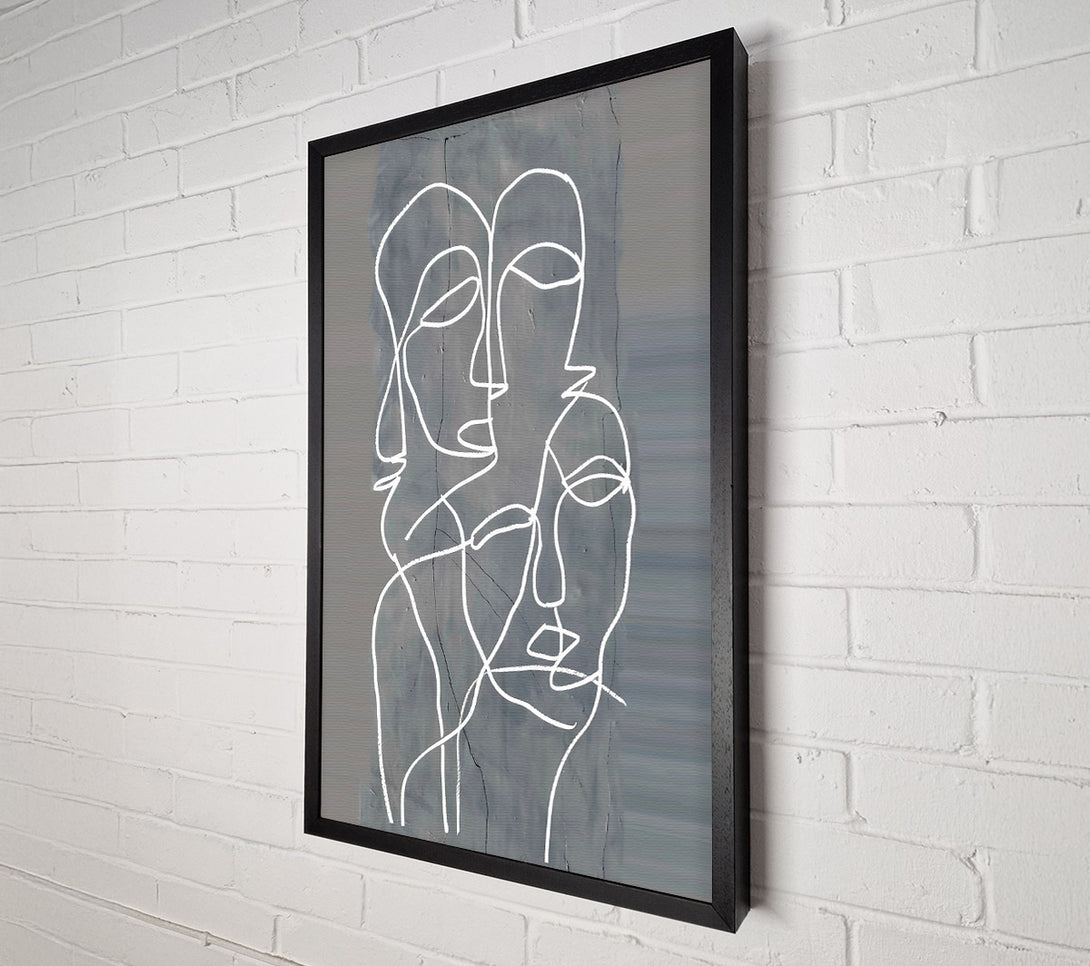  A Canvas Print of Silver Line Faces Canvas Art