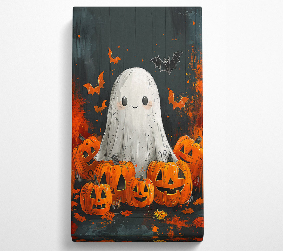  A Canvas Print of Orange Ghostly Delight Canvas Wall Art