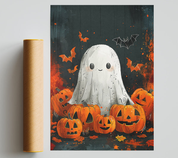 Orange Ghostly Delight Poster