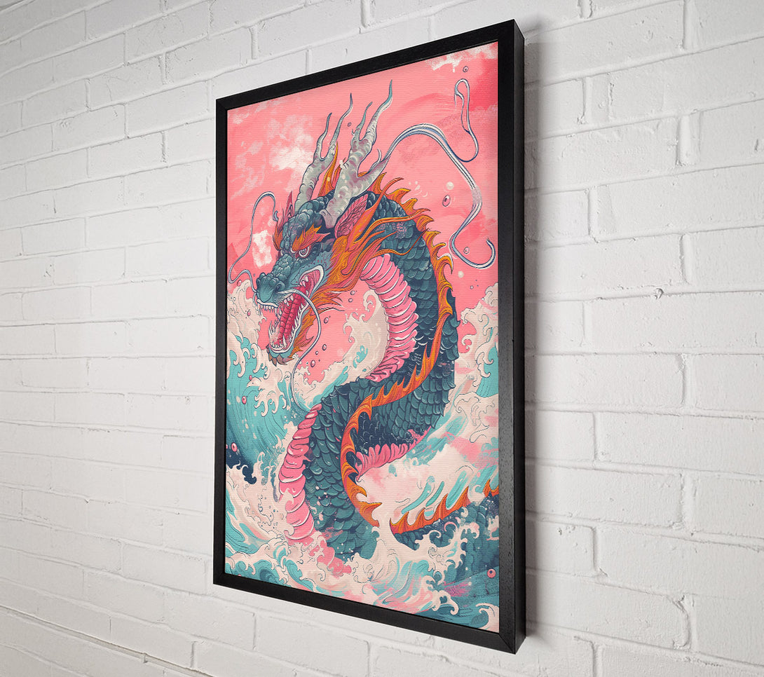  A Canvas Print of Pink Dragon'S Fury Canvas Print