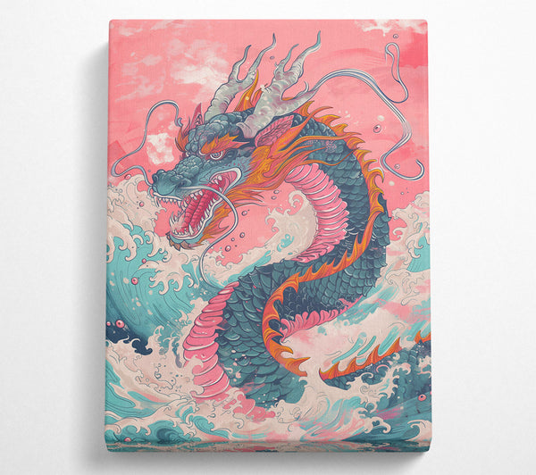  A Canvas Print of Pink Dragon'S Fury Canvas Print