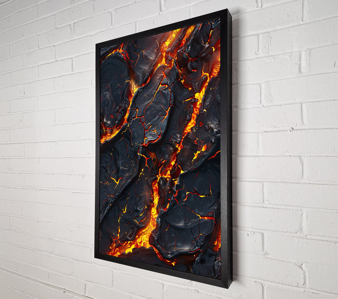  A Canvas Print of Black Lava Flow Canvas Art