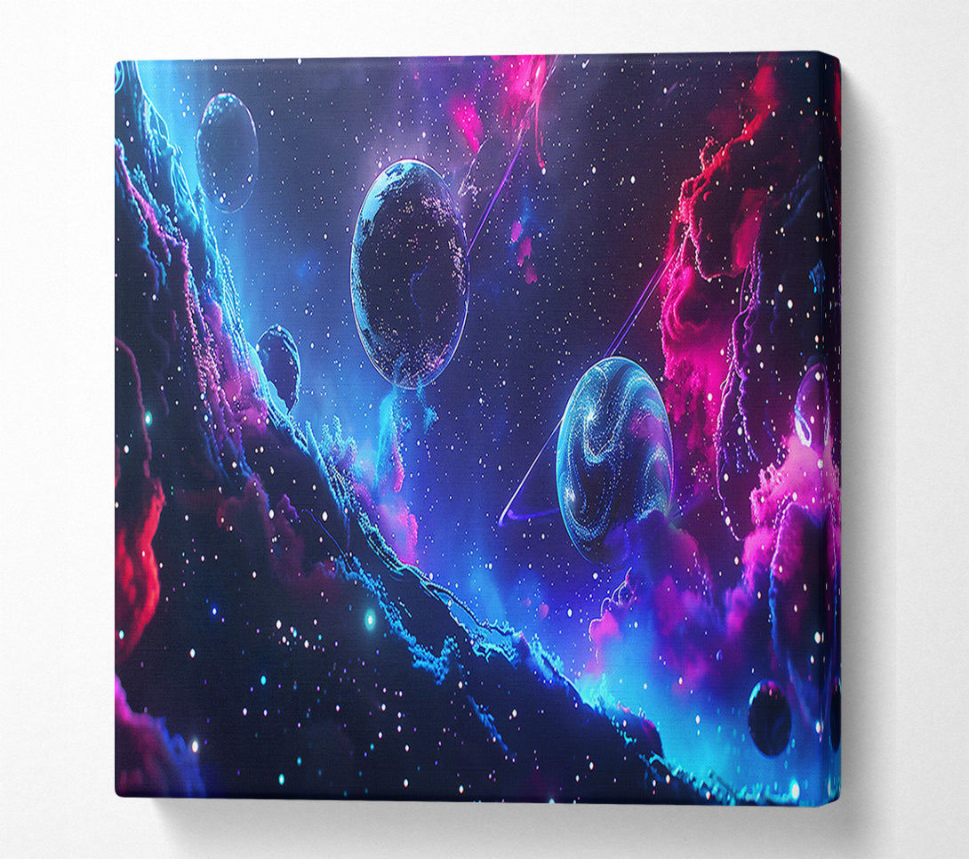  A Canvas Print of Blue Nebula Dreamscape Canvas Art
