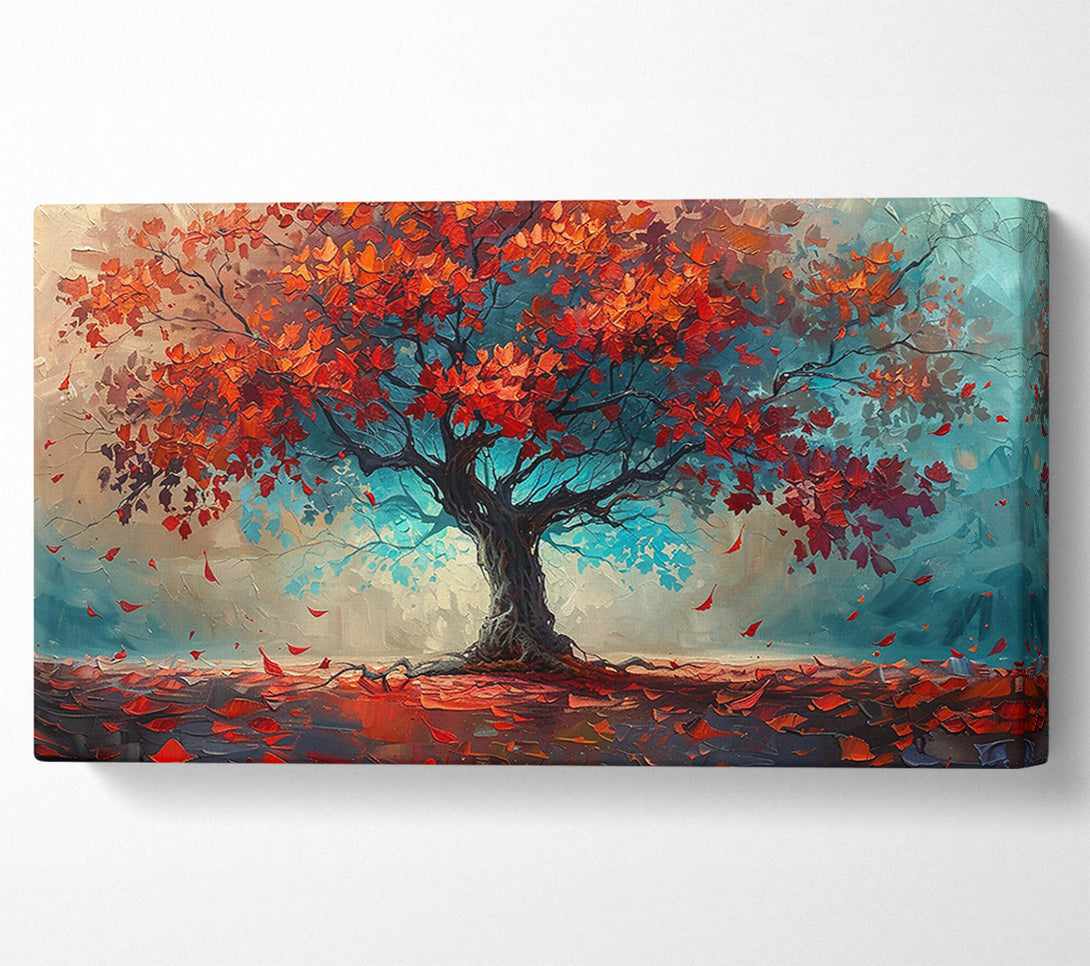  A Canvas Print of Crimson Autumn Tree Canvas Art