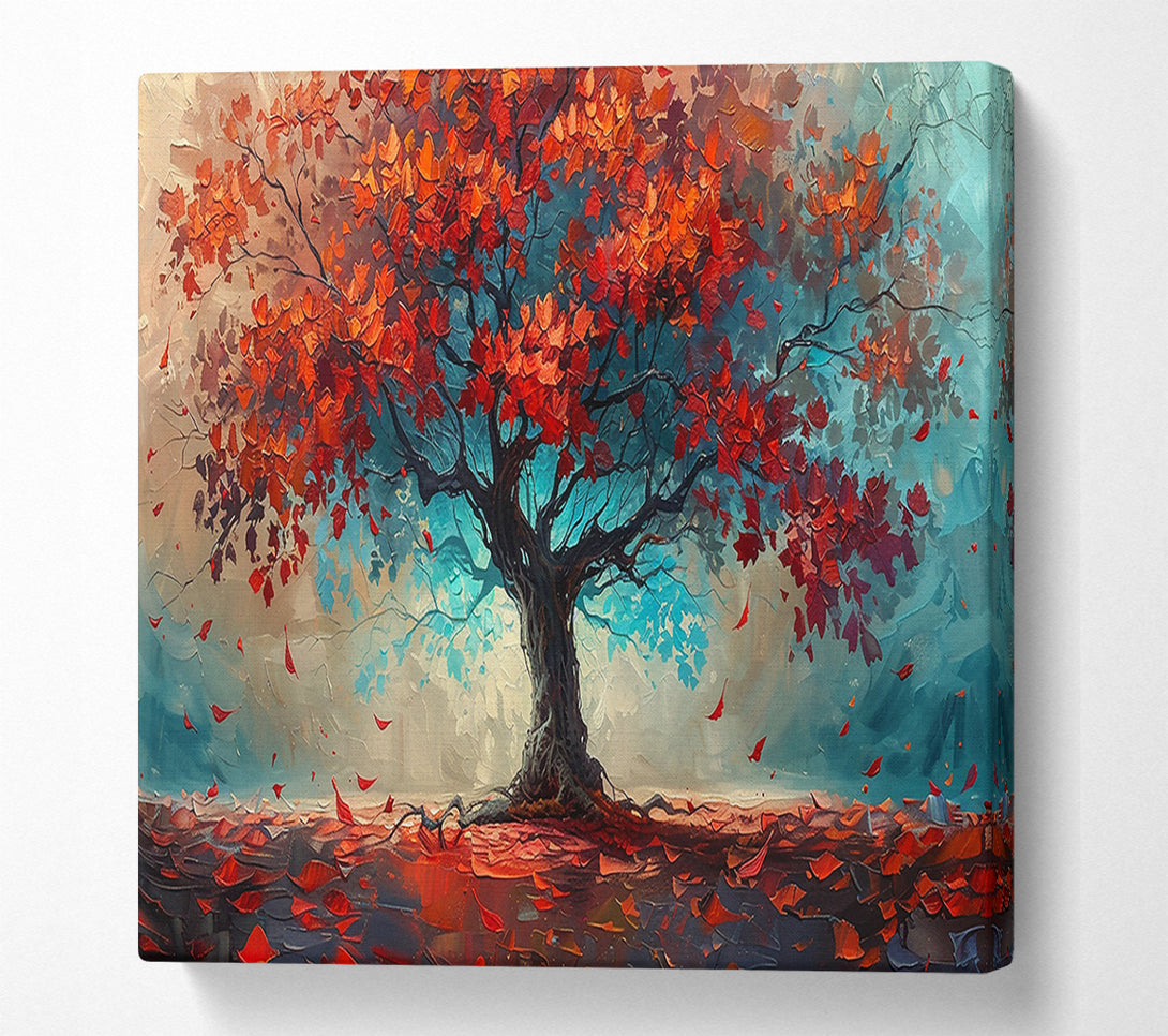  A Canvas Print of Crimson Autumn Tree Canvas Art