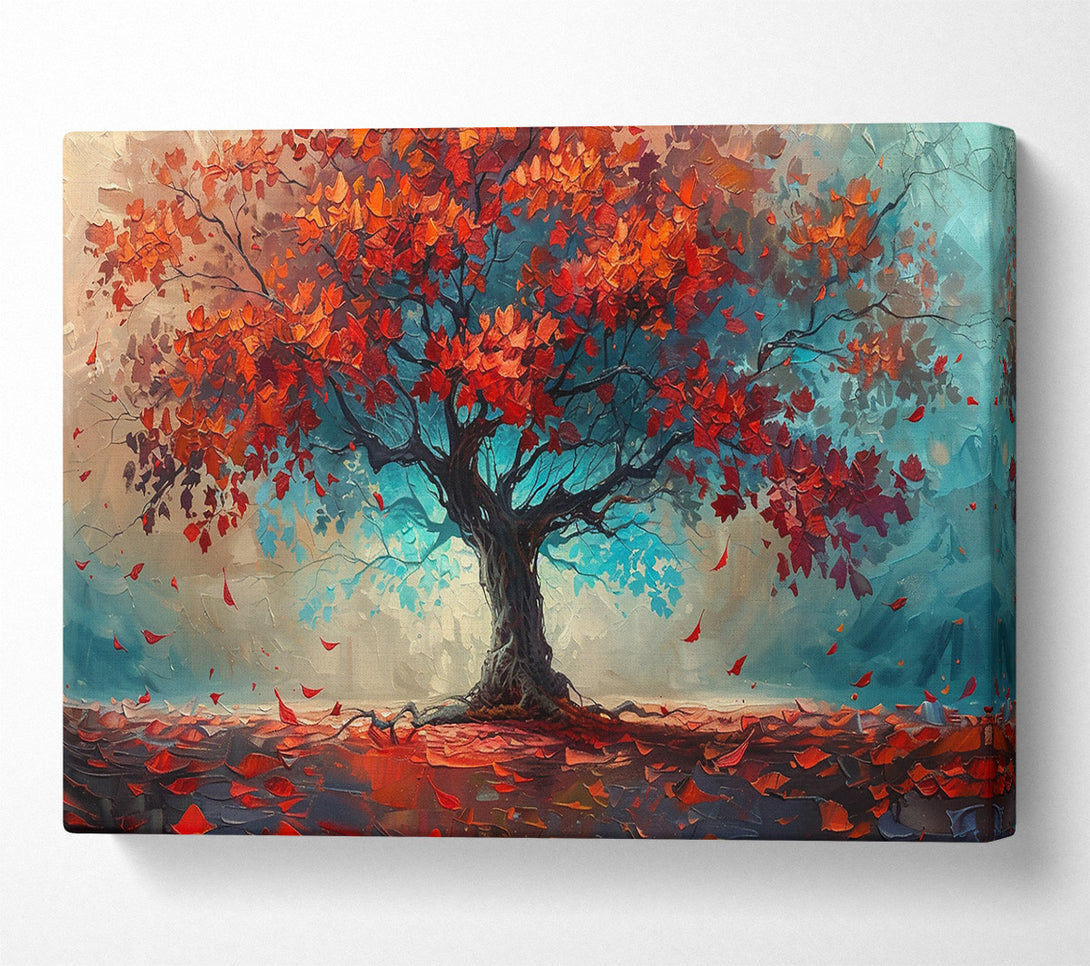  A Canvas Print of Crimson Autumn Tree Canvas Art