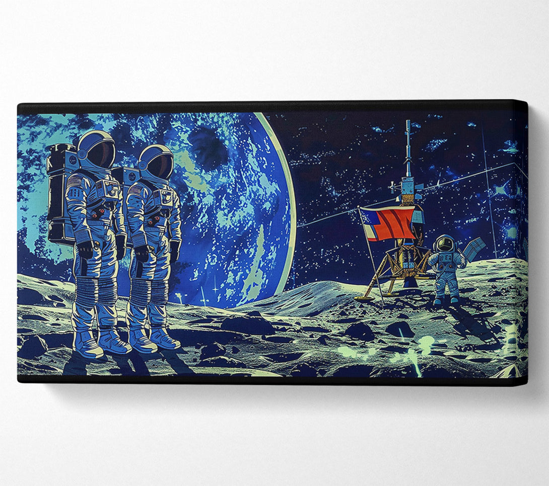  A Canvas Print of Blue Moon Landing Canvas Art
