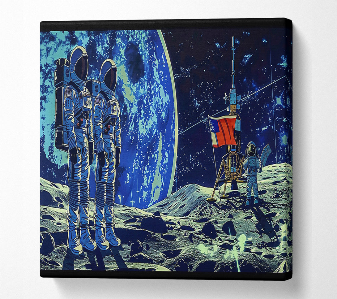  A Canvas Print of Blue Moon Landing Canvas Art
