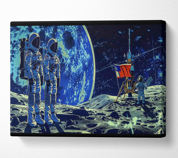  A Canvas Print of Blue Moon Landing Canvas Art