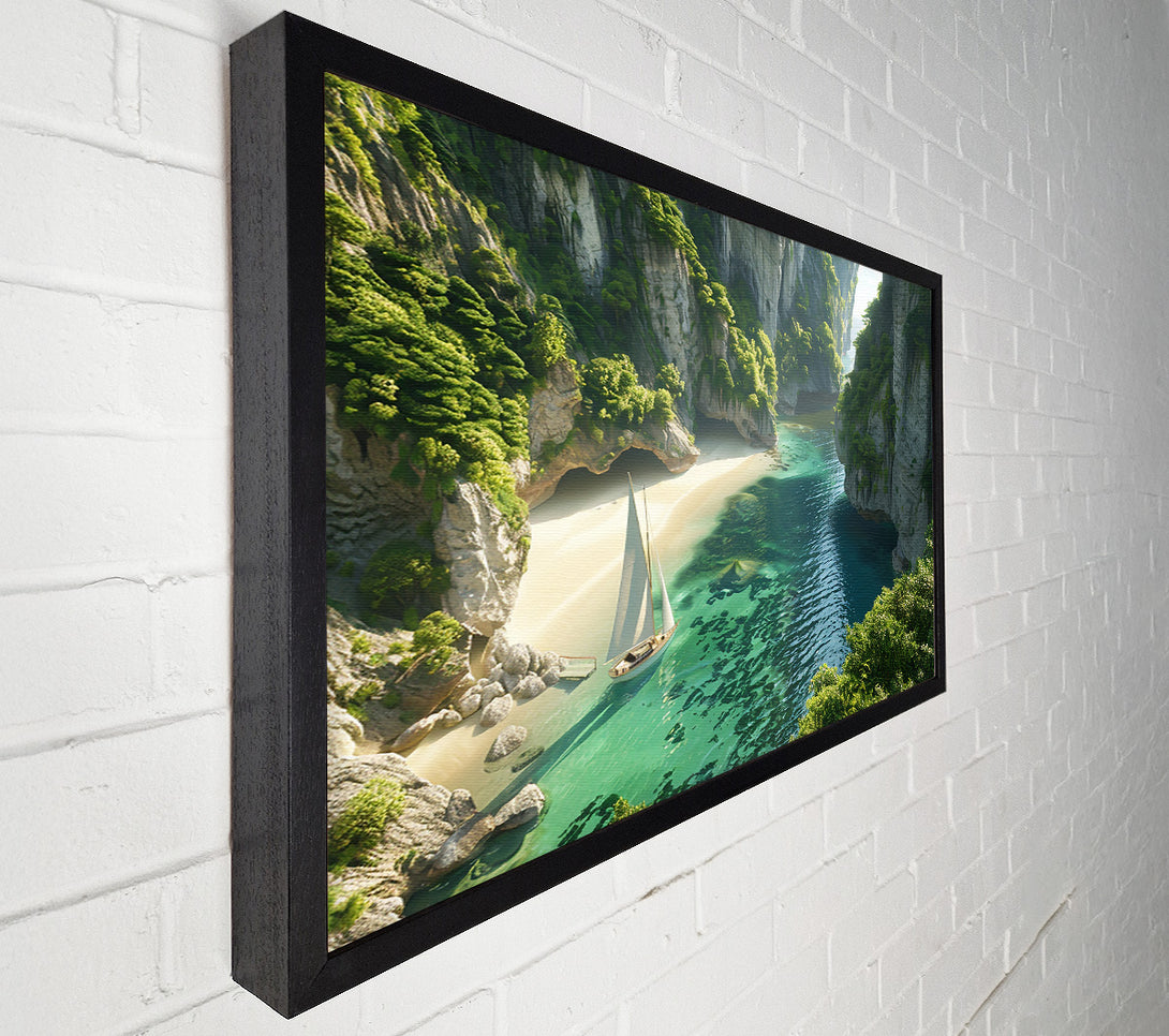  A Canvas Print of Azure Bay'S Embrace Canvas Art