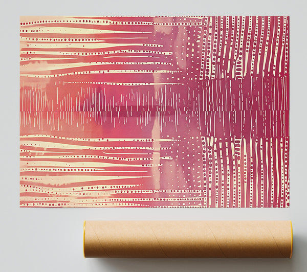 Crimson Stripe Symphony Giclee Print