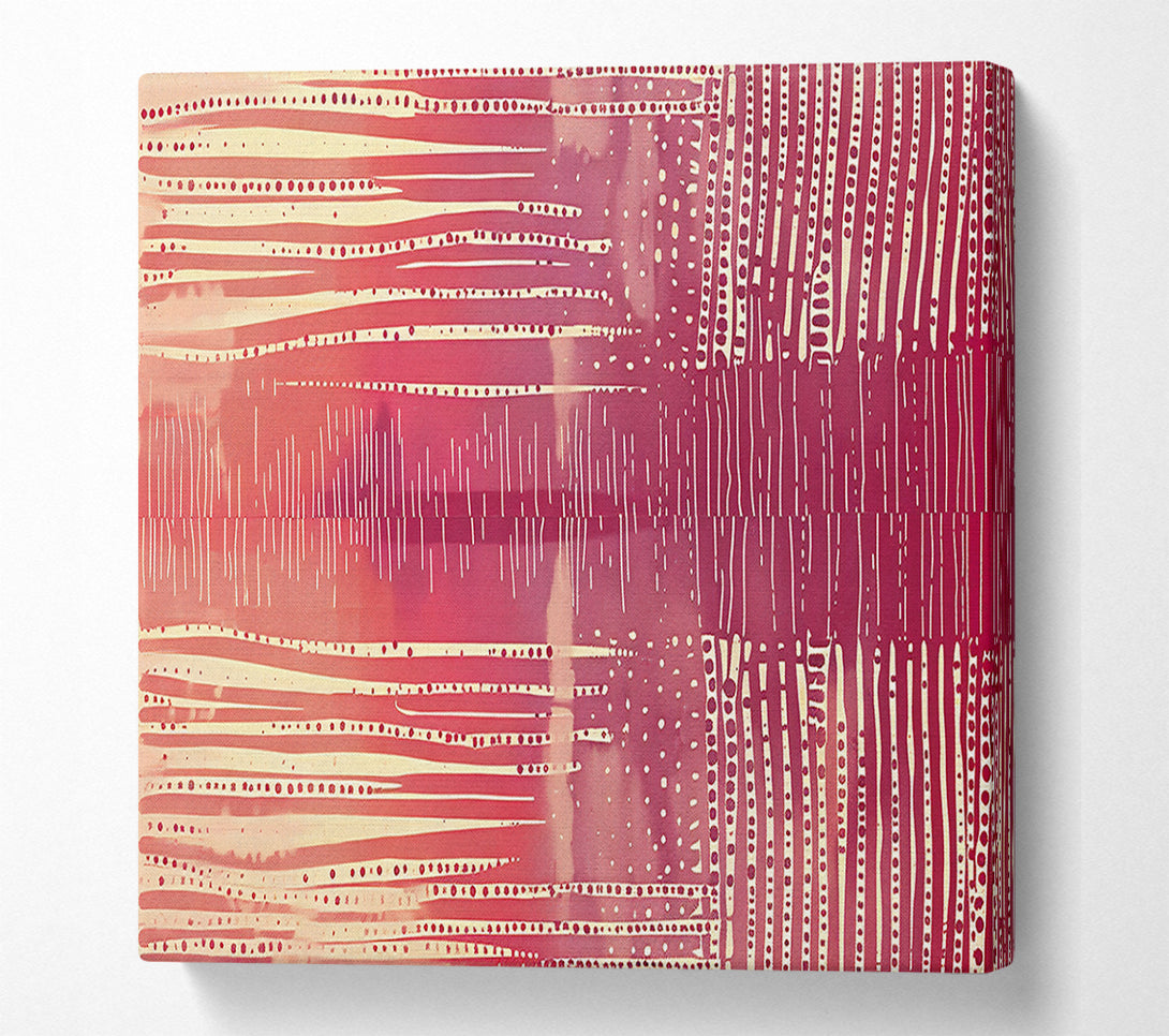  A Canvas Print of Crimson Stripe Symphony Canvas Wall Art