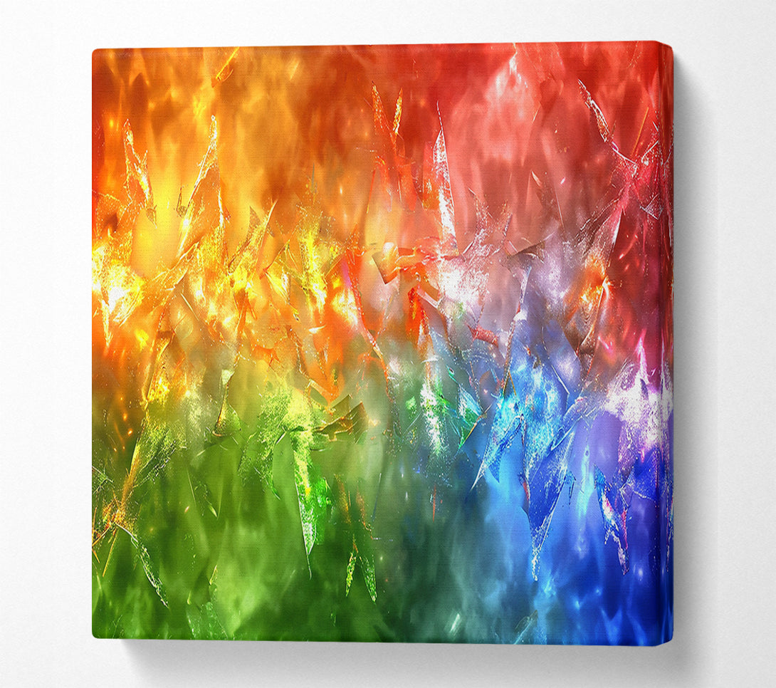  A Canvas Print of Azure Crystal Burst Canvas Print