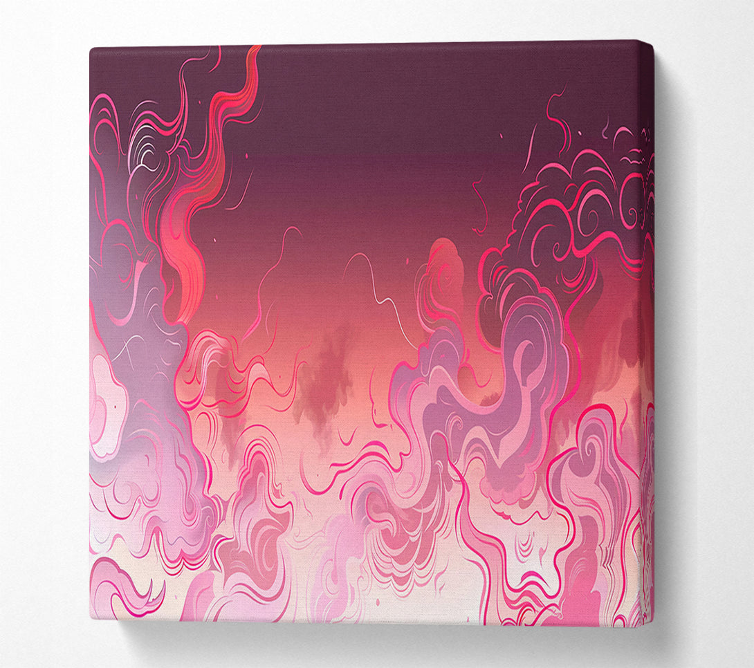 A Canvas Print of Crimson Swirls Of Dream Canvas Art