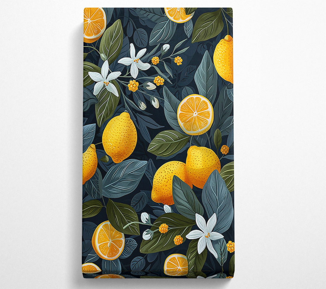  A Canvas Print of Lemons And Flowers Canvas Art