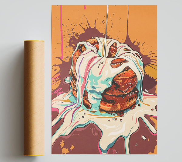 Creamy Orange Drizzle Print