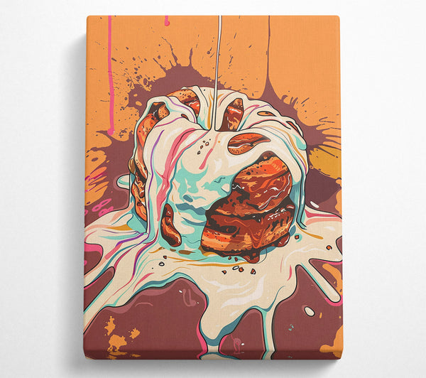  A Canvas Print of Creamy Orange Drizzle Canvas Art